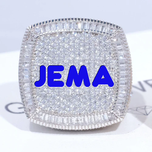 CUSTOM LETTER 3D ICED RING
