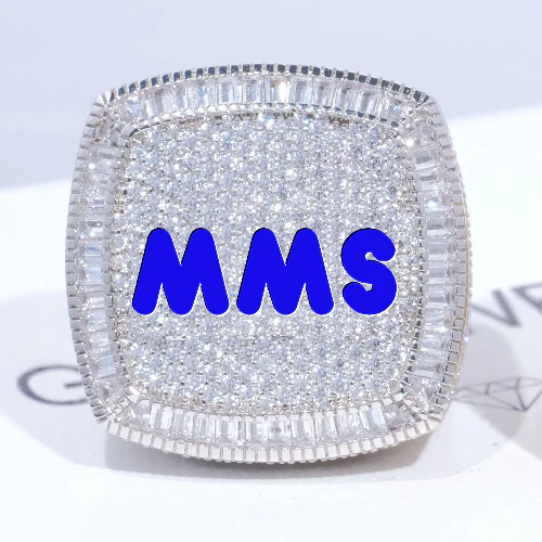 CUSTOM LETTER 3D ICED RING