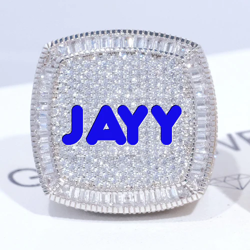 CUSTOM LETTER 3D ICED RING