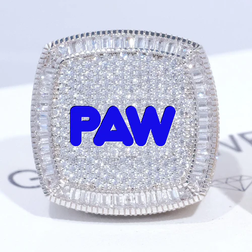 CUSTOM LETTER 3D ICED RING