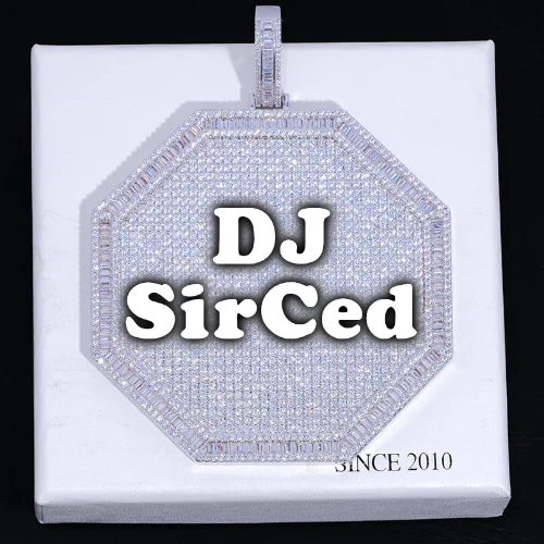 CUSTOM LETTER NECKLACE 3D BIG OCTAGON