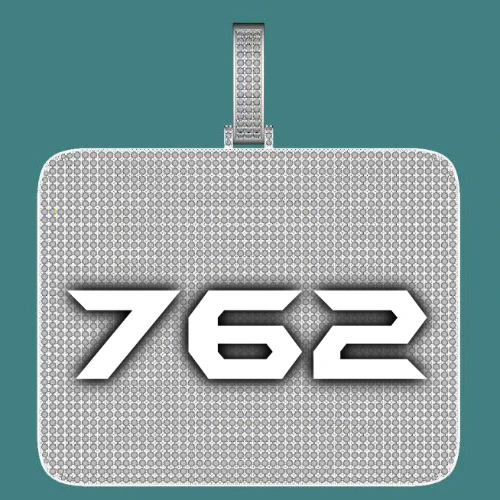 CUSTOM LETTER NECKLACE 3D BIG SQUARE