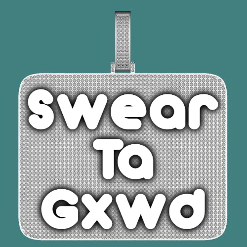 CUSTOM LETTER NECKLACE 3D BIG SQUARE