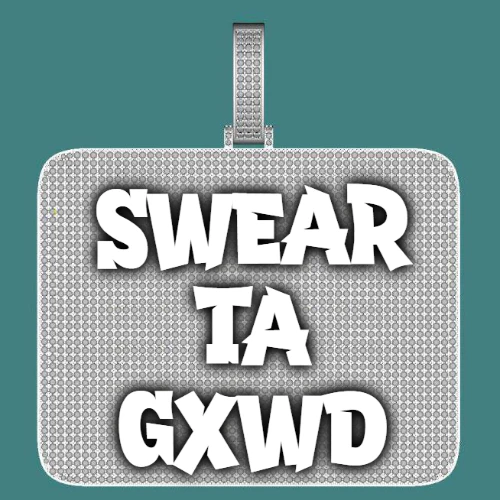 CUSTOM LETTER NECKLACE 3D BIG SQUARE