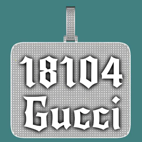 CUSTOM LETTER NECKLACE 3D BIG SQUARE