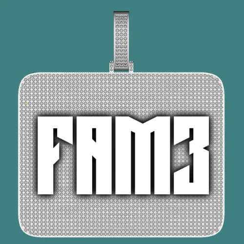 CUSTOM LETTER NECKLACE 3D BIG SQUARE
