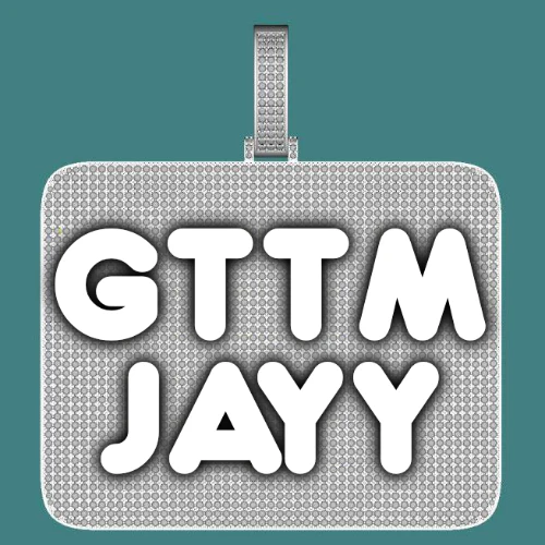 CUSTOM LETTER NECKLACE 3D BIG SQUARE