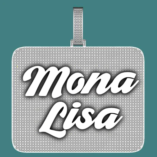 CUSTOM LETTER NECKLACE 3D BIG SQUARE