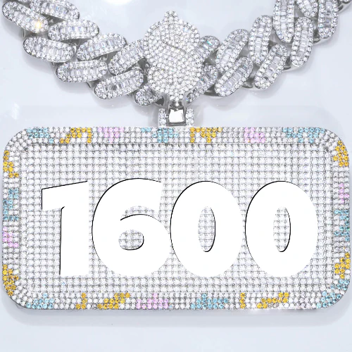 CUSTOM LETTER NECKLACE 3D COLORFUL SQUARE