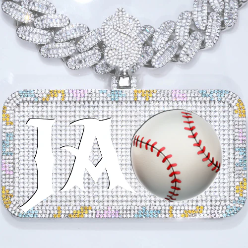 CUSTOM LETTER NECKLACE 3D COLORFUL SQUARE