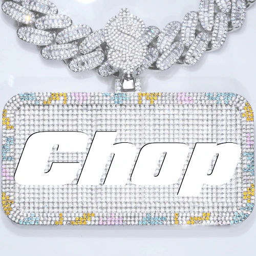CUSTOM LETTER NECKLACE 3D COLORFUL SQUARE