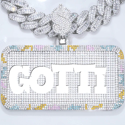 CUSTOM LETTER NECKLACE 3D COLORFUL SQUARE