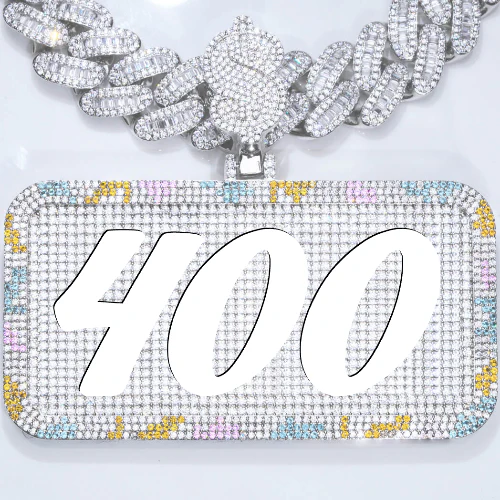 CUSTOM LETTER NECKLACE 3D COLORFUL SQUARE