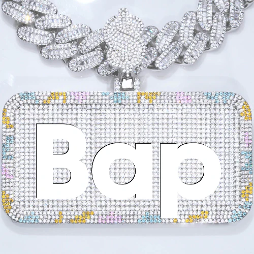 CUSTOM LETTER NECKLACE 3D COLORFUL SQUARE