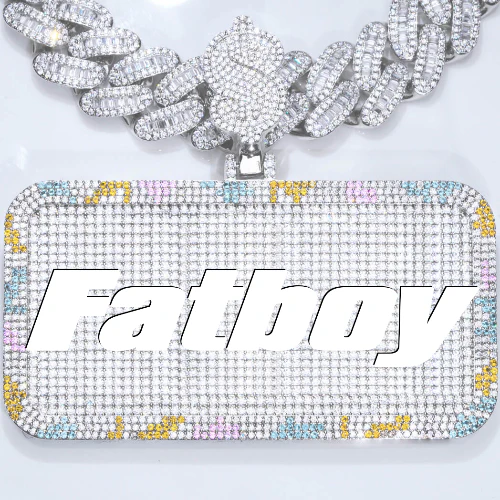 CUSTOM LETTER NECKLACE 3D COLORFUL SQUARE