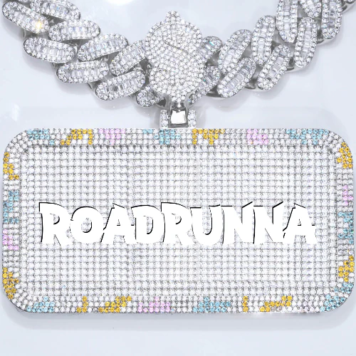CUSTOM LETTER NECKLACE 3D COLORFUL SQUARE