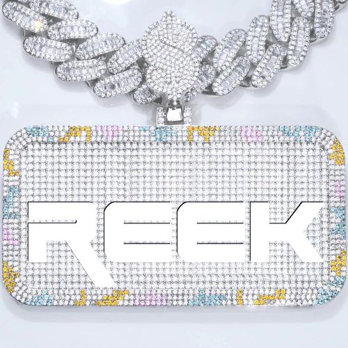 CUSTOM LETTER NECKLACE 3D COLORFUL SQUARE