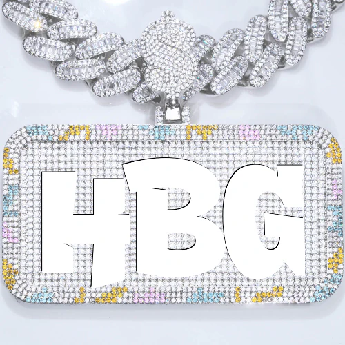CUSTOM LETTER NECKLACE 3D COLORFUL SQUARE