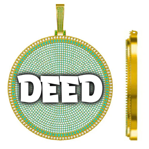 CUSTOM LETTER NECKLACE 3D BIG DISC