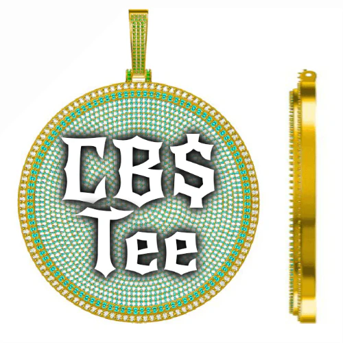 CUSTOM LETTER NECKLACE 3D BIG DISC