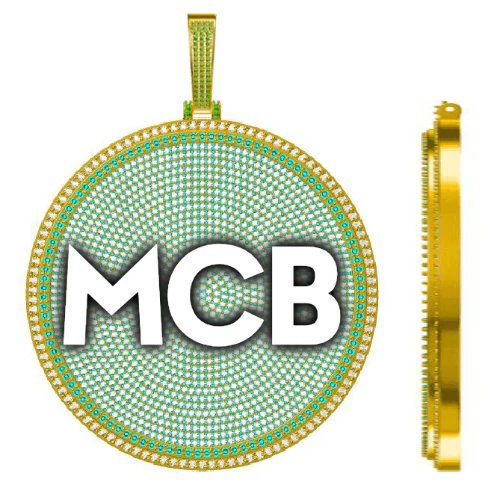 CUSTOM LETTER NECKLACE 3D BIG DISC