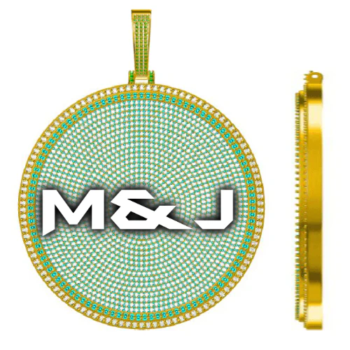 CUSTOM LETTER NECKLACE 3D BIG DISC