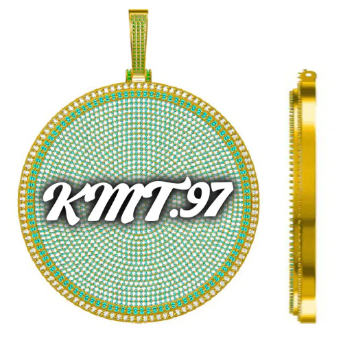 CUSTOM LETTER NECKLACE 3D BIG DISC