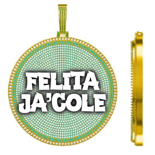CUSTOM LETTER NECKLACE 3D BIG DISC