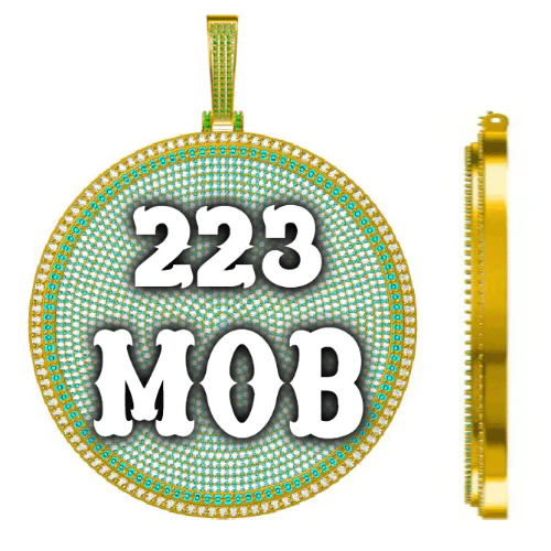 CUSTOM LETTER NECKLACE 3D BIG DISC