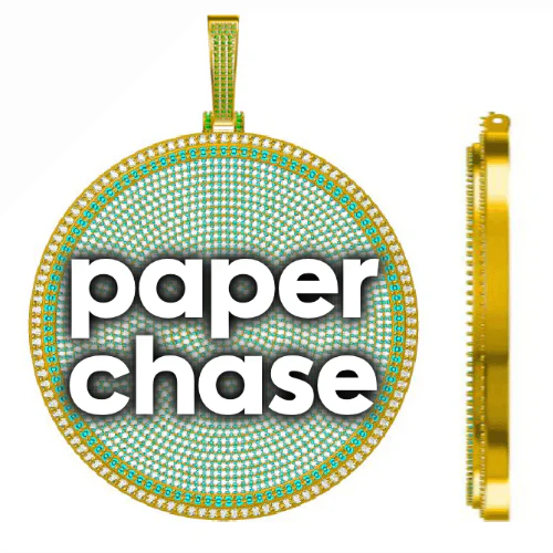 CUSTOM LETTER NECKLACE 3D BIG DISC