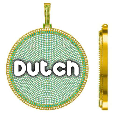 CUSTOM LETTER NECKLACE 3D BIG DISC