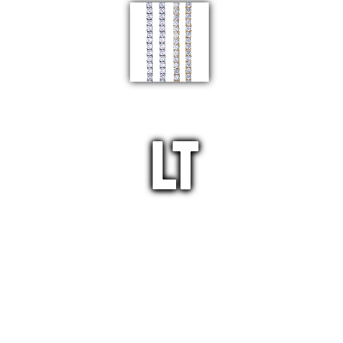 Custom Letters Baguette Two Layer Necklace