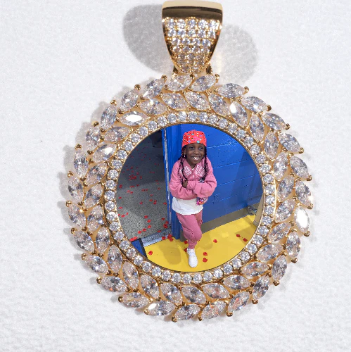Large 3D Wheat Ear Custom Picture Pendant