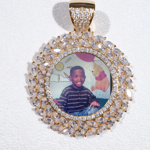 Large 3D Wheat Ear Custom Picture Pendant