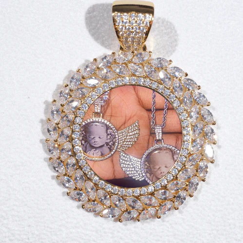 Large 3D Wheat Ear Custom Picture Pendant