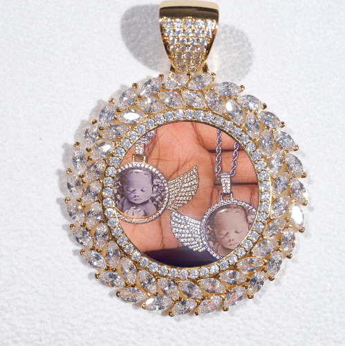 Large 3D Wheat Ear Custom Picture Pendant