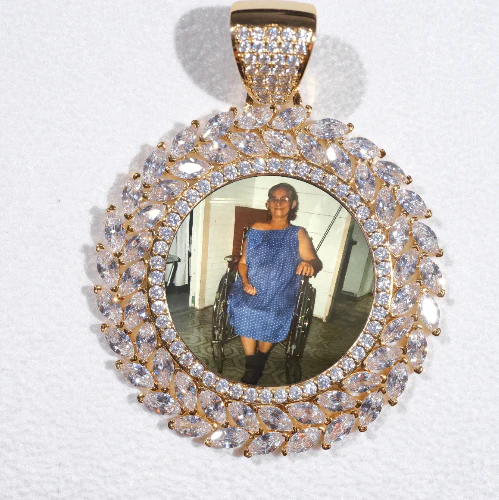 Large 3D Wheat Ear Custom Picture Pendant