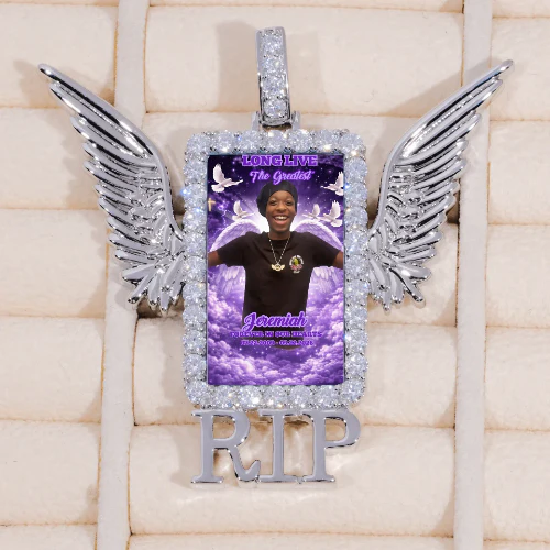 RIP WING 3D CUSTOM PICTURE PENDANT
